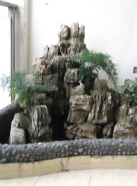 真石假山水池鱼池招财龟纹石