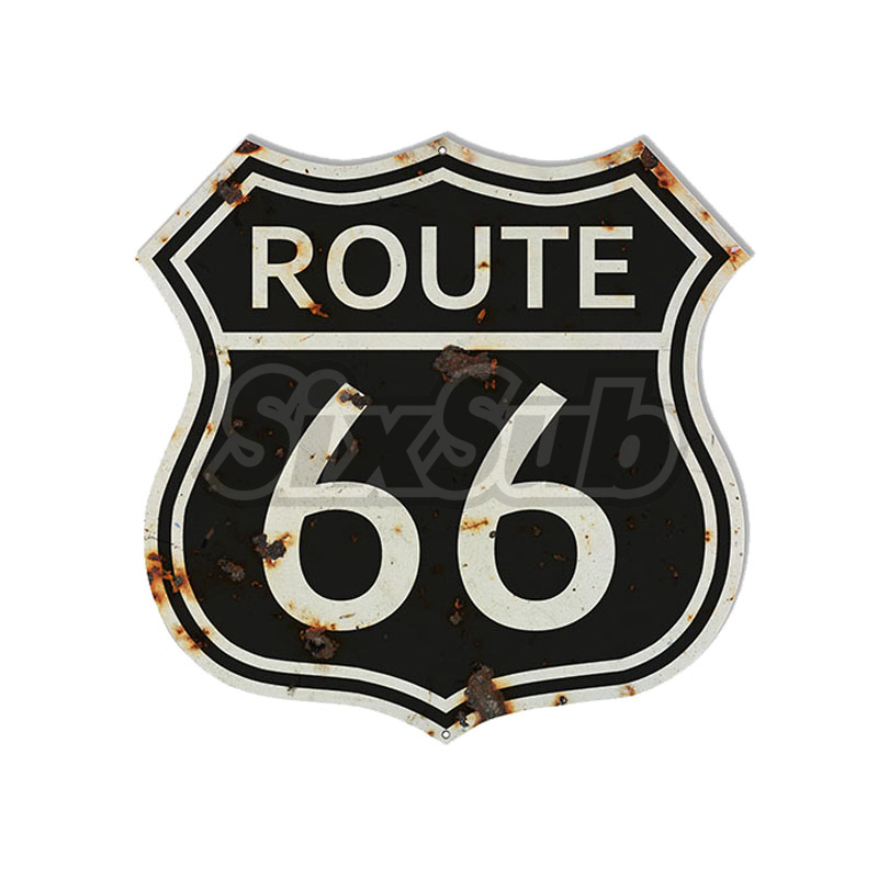 Black Route 66 Gas Car Retro stickers decals# 028012 - 图3