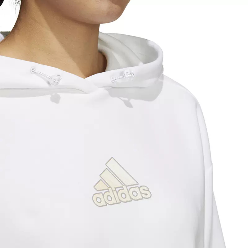 正品Adidas阿迪达斯女春秋卫衣连帽运动上衣休闲长袖套头衫HR2596