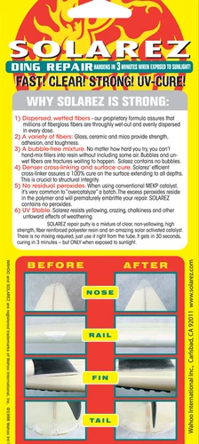 Solarez Sun Gas Repair Pu Surfing Board