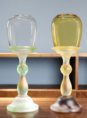 琉璃海棠行炉防风高烛台佛堂供奉