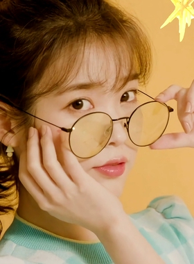 VEDIVERO浅色IU同款复古女墨镜