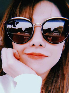 VEDIVERO韩版时尚猫眼大脸墨镜