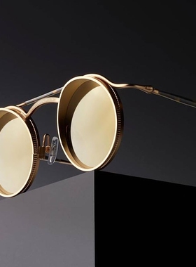 日本MATSUDA纯钛手工圆框太阳镜