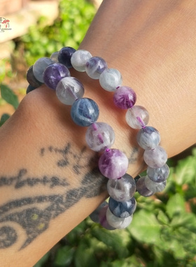 萤石羽毛雪花蓝色水晶时尚饰品