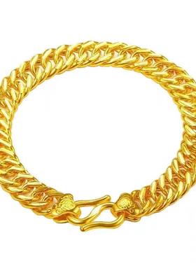 黄金色手链男女款气质百搭