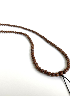 原创天然金丝檀木质银925银吊坠