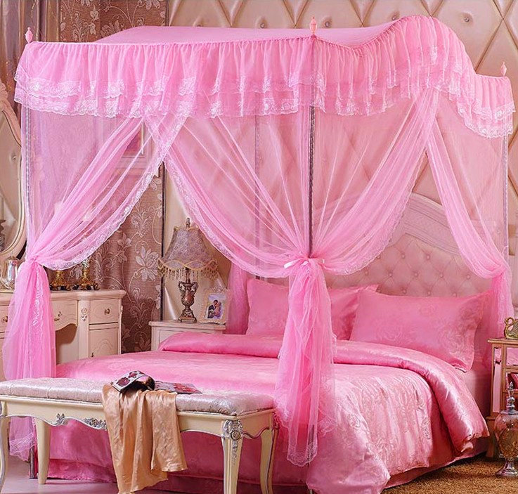 单蚊帐光帐纱 三开门 加厚加高不锈钢支架落地宫廷式公主拱形蚊帐,淘宝优惠券,粉丝福利购,淘宝优惠卷