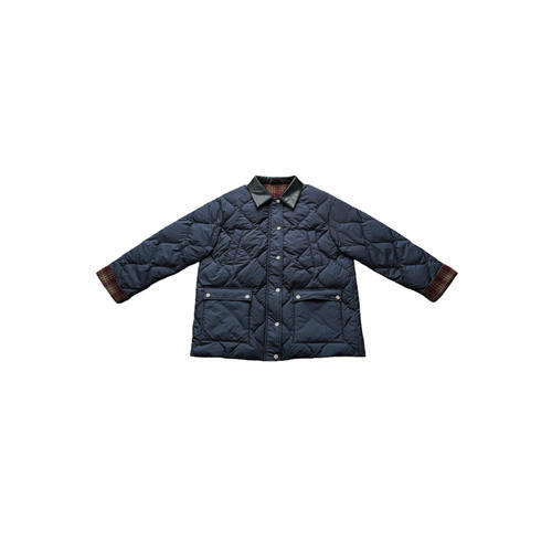 【工装羽绒】复古拼皮领羽绒工装夹克外套 - 图1