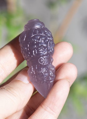 天然紫罗兰玛瑙帝王紫转运挂件