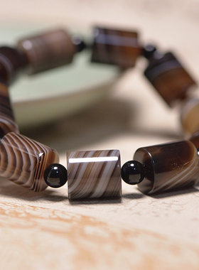 缠丝玛瑙手链勒子生日天眼天珠