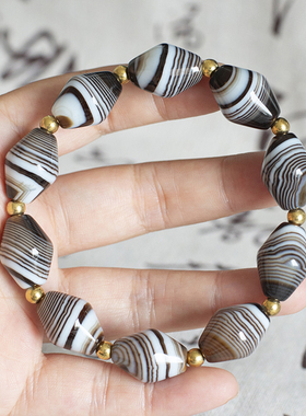 老形缠丝无玛瑙缠丝手链礼物通用