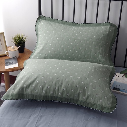 清仓全棉纱布枕套一对装纯棉加大加厚家用柔软透气成人枕头芯套 - 图3