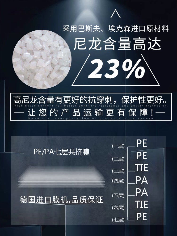 6柱高24酱料气柱袋玻璃水瓶防震防摔快递打包运输安全缓冲气泡柱 - 图2