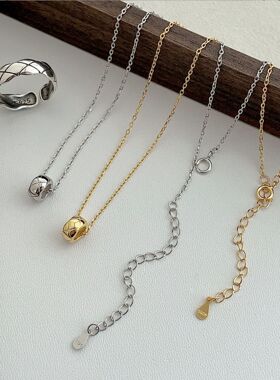 s925银Jennie同款菱格项链女