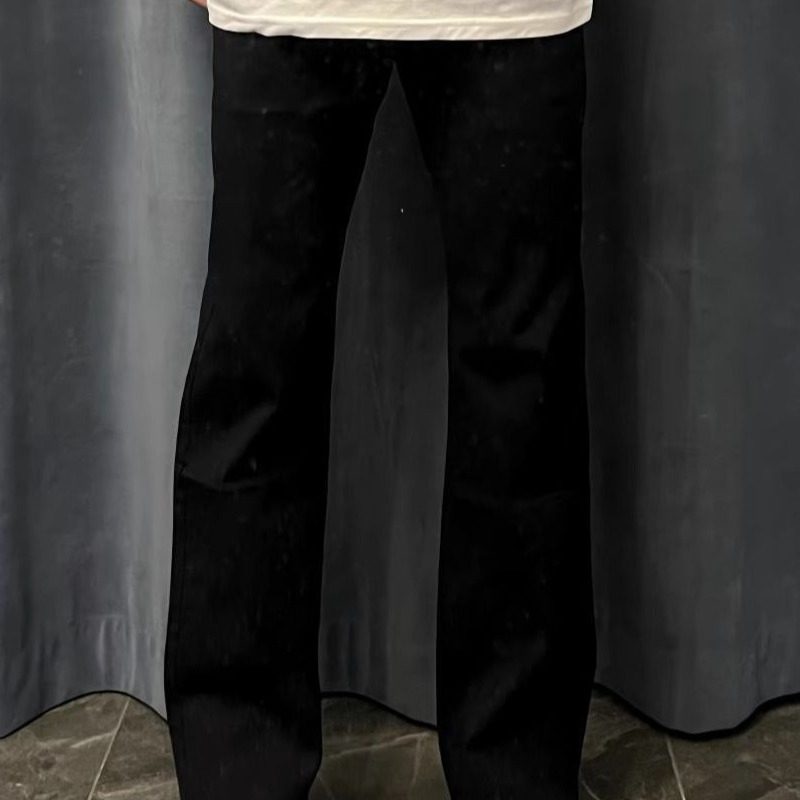 中大童美式高街百搭显瘦牛仔裤休闲潮ins直筒黑色烟灰色裤子男女,淘宝优惠券,粉丝福利购,淘宝优惠卷