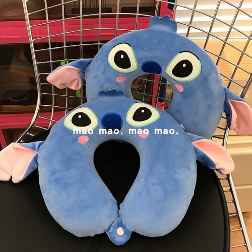 卡通蓝色狗U型枕记忆棉护颈枕可爱午休枕头旅行飞机睡觉神器便携 - 图2