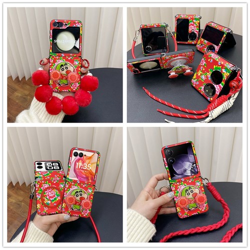 二人转小新磁吸支架适用华为pocket2三星zflip6/5/4折叠屏n3flip手机壳小米mixflip荣耀vflip保护套novaflip - 图1