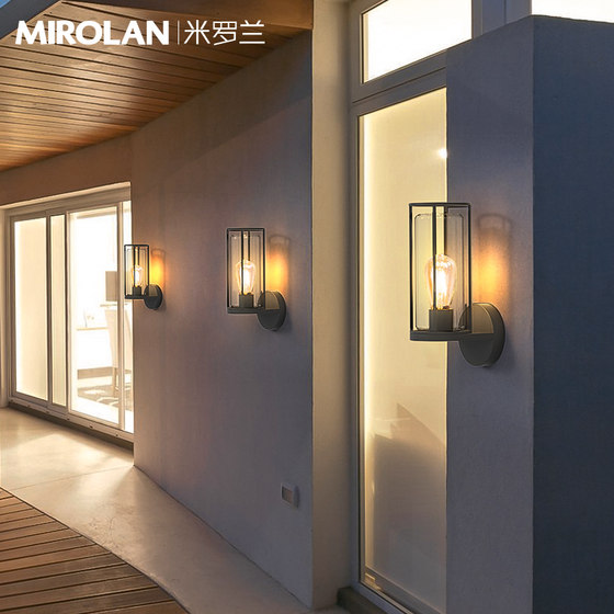 Outdoor wall lamp waterproof villa solar modern simple