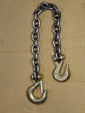 Подъемные цепи 厂家叉车专用多功能起重链条羊角抓钩双勾链条带铁链的钩子双链吊