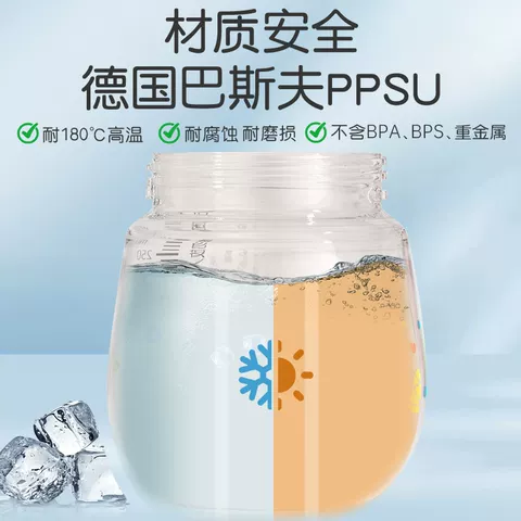 贝亲熊猫水杯婴儿童吸管水杯PPSU喝水防呛学饮杯牛奶杯官方旗舰店 图片 4