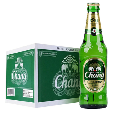 包邮泰国进口啤酒泰象啤酒Chang beer双象啤酒320ml*24瓶-图0