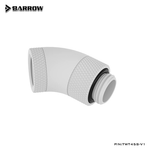 Barrow G1/4 45度 双旋转转接座 旋转弯头 TWT45S-V1  亮银 银色 - 图0