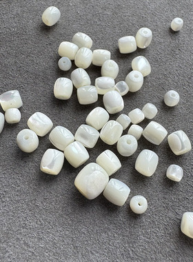 葵花宝店天然马蹄螺贝桶珠DIY手链项链手工制作桶珠直径6*6mm配珠
