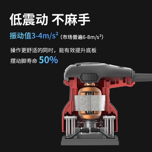 上海正品锐奇KEN砂光机9600小型平板砂纸机木工打磨机260W大功率 - 图1