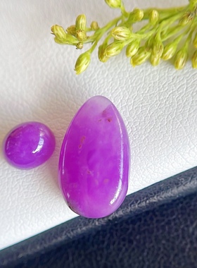 「玺玲珑」凝胶果冻紫红舒俱来 紫粉天然舒俱徕吊坠戒面裸石老料