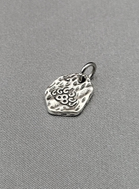 白铜吉祥火焰吊坠侧挂文玩配饰