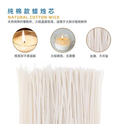 香薰蜡烛芯线diy无烟环保蜡芯灯芯过蜡棉线替换芯大豆蜡专用 - 图2