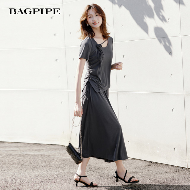 Bagpipe 2026 ສິ້ນກະໂປງແອວແບບຍືດເຍື້ອໃນລະດູຮ້ອນໃໝ່, ລະບາຍອາກາດ, ສະດວກສະບາຍ, ຫຼຸດຜ່ອນອາຍຸແລະກະໂປງຍາວທີ່ສະດວກສະບາຍໃນການເດີນທາງ