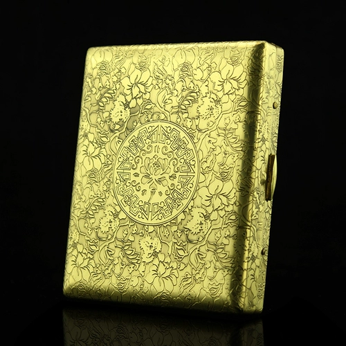 Новая Imco Aiku Brass Cigarette Box 20 Pack Creative 6-сайд-гравюра и травление мужской подарок сигарет Ultra Thin Personaly