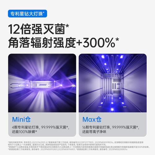 小白熊星钻双仓奶瓶消毒柜婴儿宝宝专用带烘干器紫外线二合一体机 - 图1