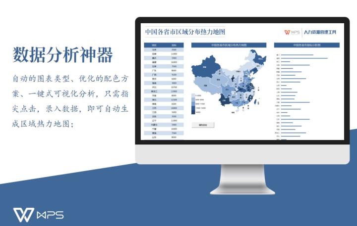 中国各省市区域分布热力图智能图表一键生成Excel表格模板各地 - 图0