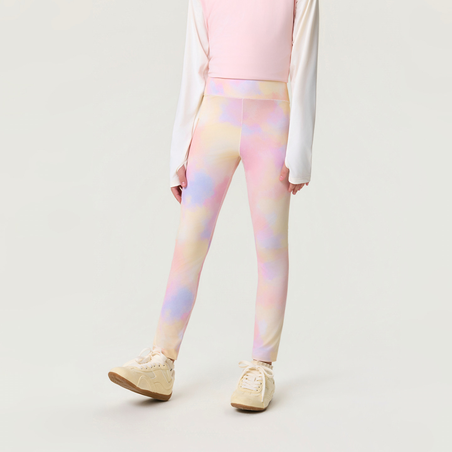 [凉感防晒]马克珍妮女童弹力运动瑜伽裤打底裤儿童裤子夏装240291