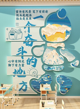 培训机构教室中考励志墙贴