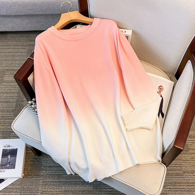 300斤大码女装胖M胸围150减龄渐变200宽松圆领套头毛衣针织350斤,淘宝优惠券,粉丝福利购,淘宝优惠卷