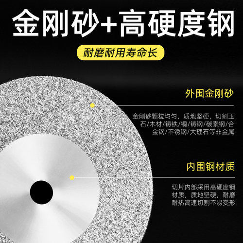 手电钻金刚砂切割片电磨小切片锯片美缝清缝玻璃玉石砂轮片打磨片 - 图0