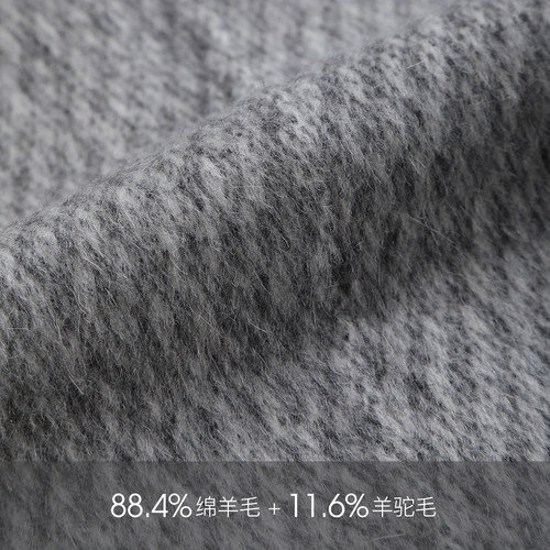 LADY’S DIARY 绵羊毛呢大衣女中长款2025秋高级感复古羊驼毛外套 - 图3