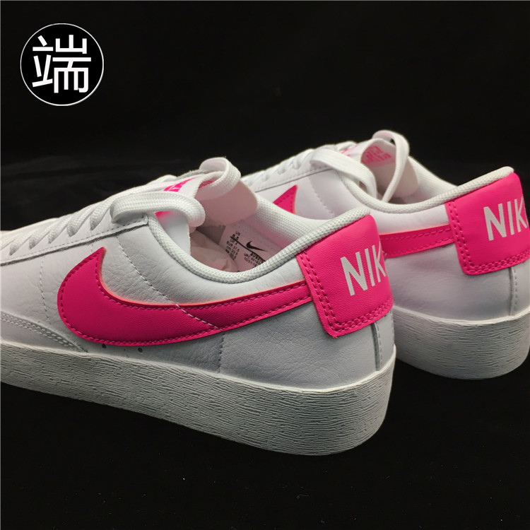 Nike 耐克 BLAZER LOW 开拓者休闲鞋小白粉勾低帮板鞋 AV9370-102