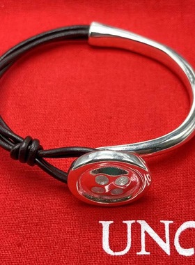 西班牙unode50轻奢复古银色扣子手链女小众简约气质