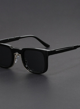 欧美复古方形墨镜女2025新款绿色