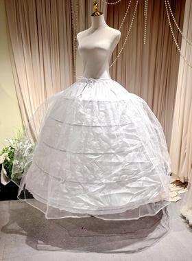 高端超蓬特大婚纱裙撑5钢圈加沙暴力结婚可调节鱼骨重工花嫁裙撑