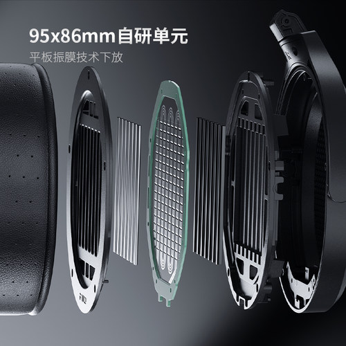 FiiO/飞傲 翡声JT7高保真开放式平板头戴耳机HiFi可换线大耳 - 图3