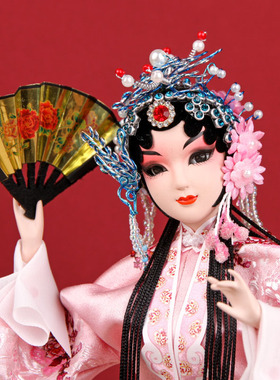 中国特色手工艺品北京绢人娃娃