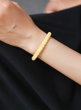 新中式国风蜜蜡柿子珠手串女