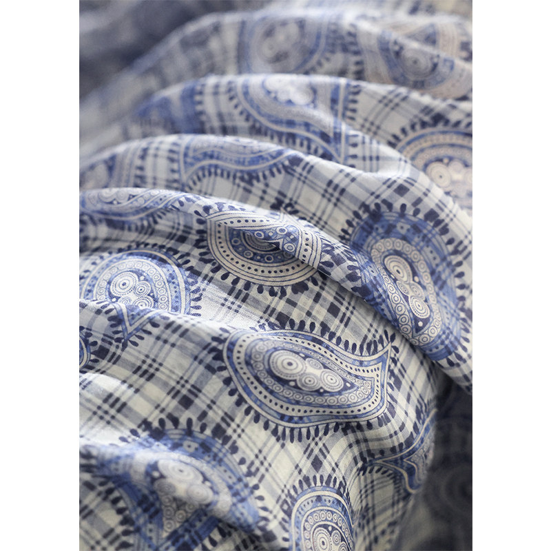 KAKA欧洲客单真丝洋纺腰果花窗帘格复古优雅大长巾防晒披肩女围巾,淘宝优惠券,粉丝福利购,淘宝优惠卷