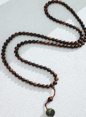 崖柏雷击木男女长项链多圈手串